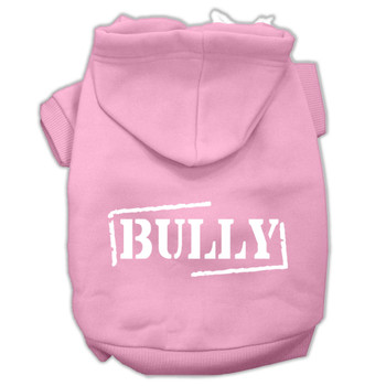 Bully Screen Printed Pet Hoodies - Light Pink