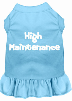 High Maintenance Screen Print Dress - Baby Blue