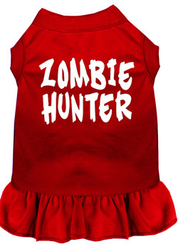 Zombie Hunter Screen Print Dress - Red
