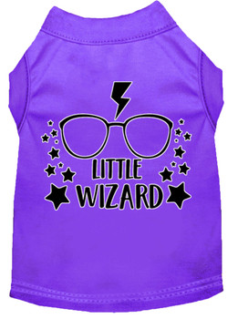 Little Wizard Screen Print Dog Shirt - Purple