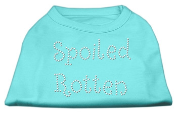 Spoiled Rotten Rhinestone Shirts - Aqua