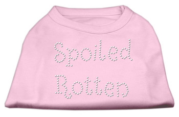 Spoiled Rotten Rhinestone Shirts - Light Pink