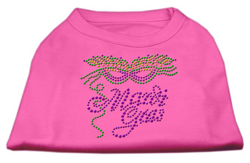 Mardi Gras Rhinestud Shirt - Bright Pink