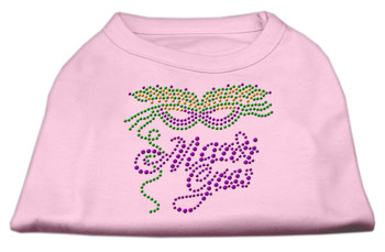 Mardi Gras Rhinestud Shirt - Light Pink