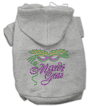 Mardi Gras Rhinestud Hoodies - Grey