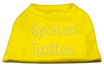 Spoiled Rotten Rhinestone Dog Shirts - Yellow