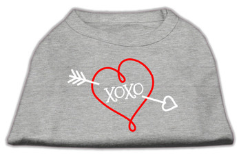 Xoxo Screen Print Shirt - Grey