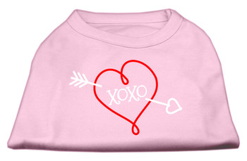 Xoxo Screen Print Shirt - Light Pink