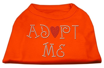 Adopt Me Rhinestone Shirt - Orange