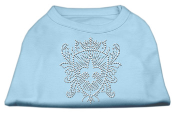 Rhinestone Fleur De Lis Shield Shirts - Baby Blue
