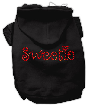 Sweetie Rhinestone Hoodies - Black