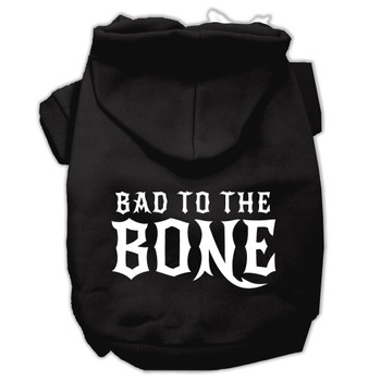 Bad To The Bone Dog Pet Hoodies - Black