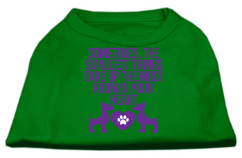 Smallest Things Screen Print Dog Shirt - Green