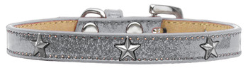 Silver Star Widget Dog Collar Silver - Ice Cream