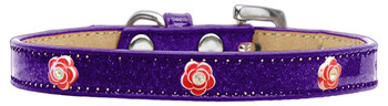 Red Rose Widget Dog Collar - Purple - Ice Cream