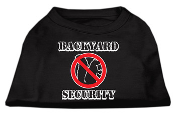 Backyard Security Screen Print Dog Shirts - Black