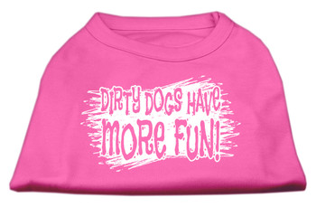 Dirty Dogs Screen Print Shirt - Bright Pink