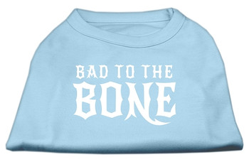 Bad To The Bone Dog Shirt - Baby Blue