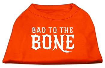 Bad To The Bone Dog Shirt - Orange