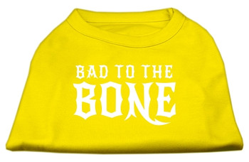 Bad To The Bone Dog Shirt - Yellow