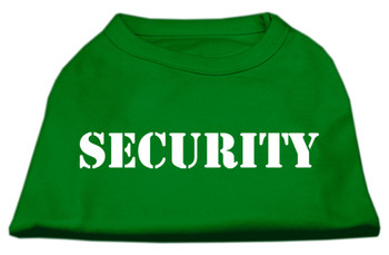 Security Screen Print Dog Shirts - Emerald Green