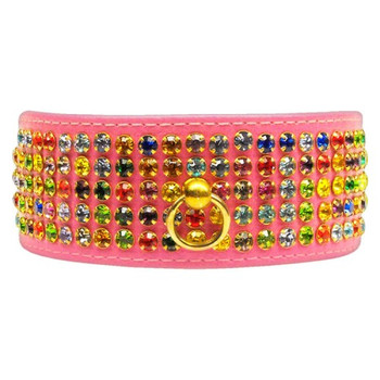 Confetti Mirage Pink Dog Collar - Pink