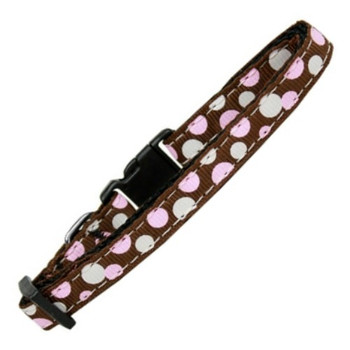 Confetti Dots Nylon Collar Brown image
