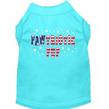 Pawtriotic Pup Screen Print Shirts - Aqua