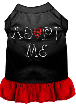 Adopt Me Rhinestone Dresses  - Black With Red