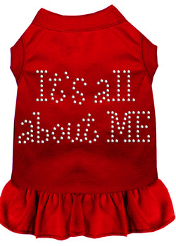 Rhinestone All About Me Dress - Red