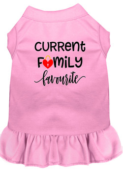 Family Favorite Screen Print Dog Dress - Light Pink