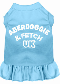 Aberdoggie Uk Screen Print Dress - Baby Blue