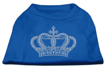 Rhinestone Crown Dog Shirt - Blue