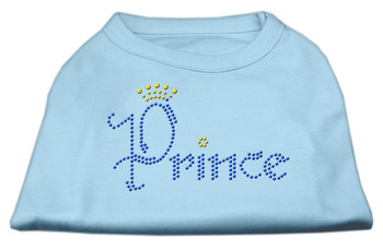 Prince Rhinestone Dog Shirts - Baby Blue