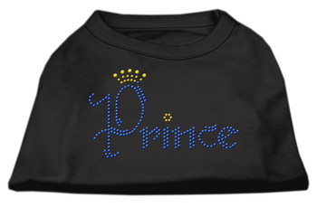 Prince Rhinestone Dog Shirts - Black