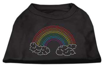 Rhinestone Rainbow Dog Shirts - Black