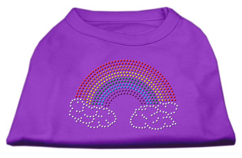 Rhinestone Rainbow Dog Shirts - Purple