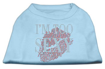 I'm Too Sexy Rhinestone Shirt - s Baby Blue