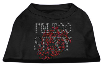 I'm Too Sexy Rhinestone Shirt - s Black