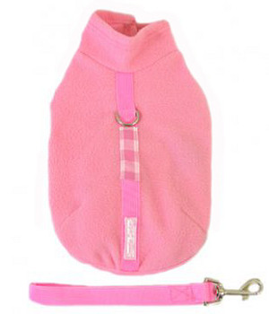 Fleece Wrap Dog Vest - Pink - BIG DOG SIZES