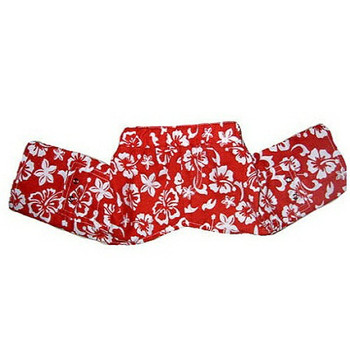 Red Aloha Dog Pants - XS