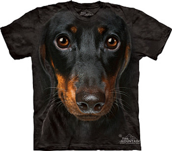 Black Dachshund Dog Face T-Shirt
