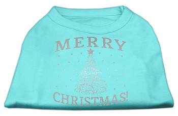 Shimmer Christmas Tree Pet Shirt - Aqua