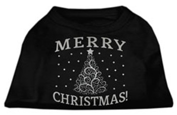 Shimmer Christmas Tree Pet Shirt - Black