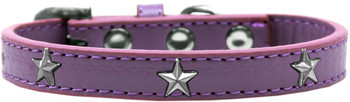 Silver Star Widget Dog Collar - Lavender