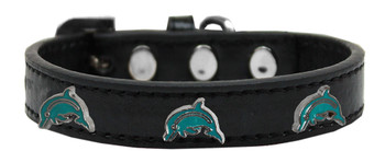 Dolphin Widget Dog Collar - Black