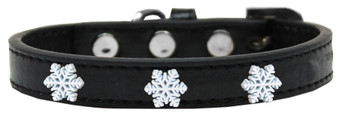 Snowflake Widget Dog Collar - Black