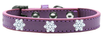 Snowflake Widget Dog Collar - Lavender