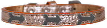 Arrows Widget Croc Dog Collar - Copper