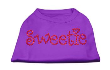 Image of Sweetie Rhinestone Dog Shirt - Purple